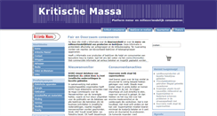 Desktop Screenshot of kritischemassa.nl